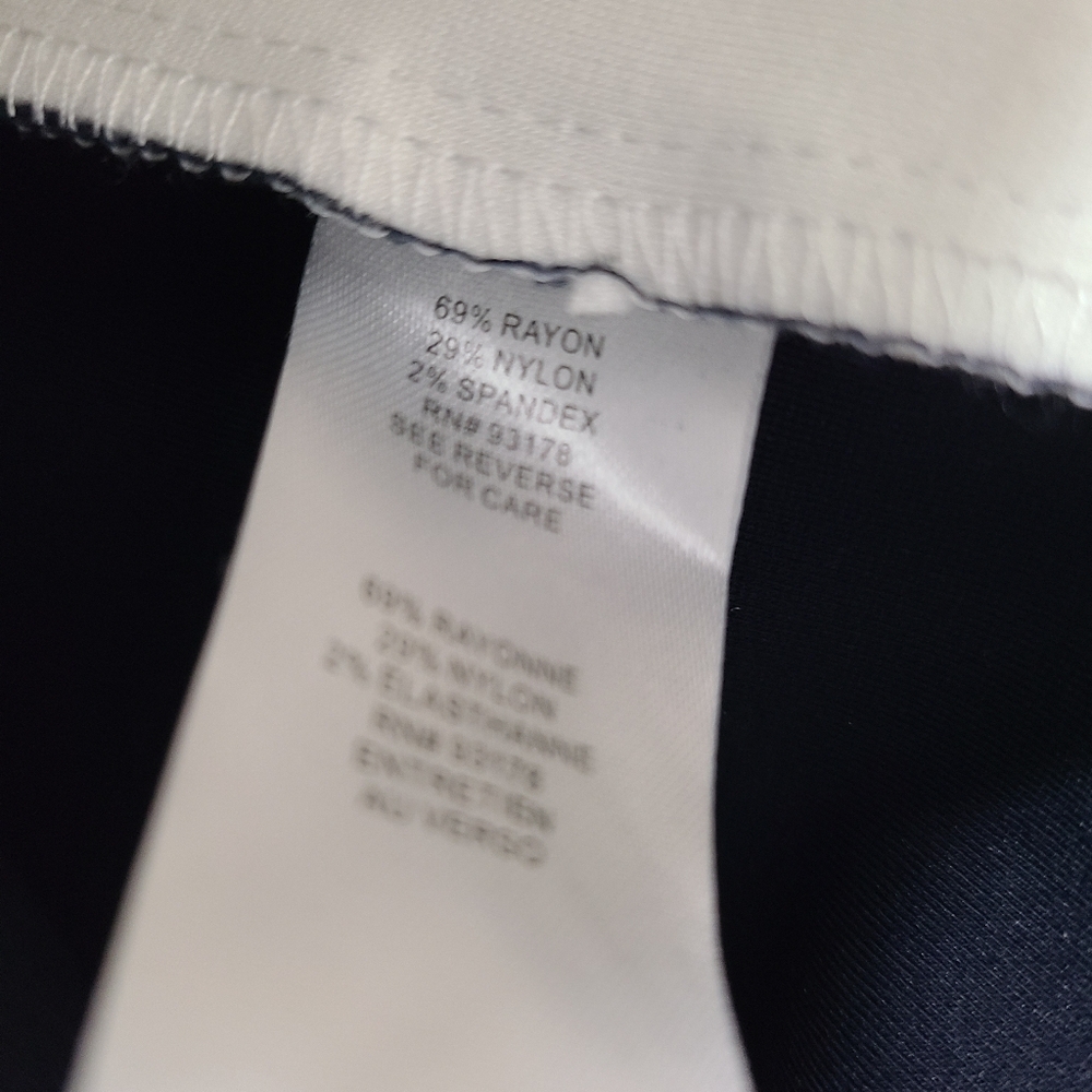 Tahari White Navy Colorblock Sleeveless Dress‎ Size 4 - Picture 8 of 11